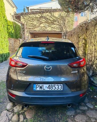 Mazda CX-3 cena 59900 przebieg: 124900, rok produkcji 2018 z Wolsztyn małe 79